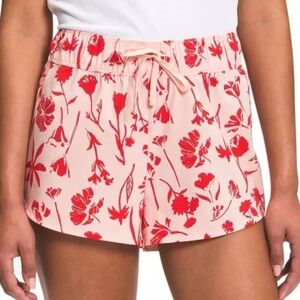 NWT NORTH FACE pink / red floral print Class V Mini athletic shorts M